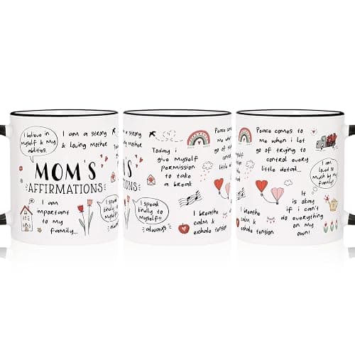 Shqiueos Christmas Gifts for Mom - Inspirational Affirmation Coffee Mug 11oz with Positive Quotes, Birthday & Mother's Day Gift for Moms, Mama, Step Mom, Wife, New Moms Self Care Appreciation Cup thumbnail 4