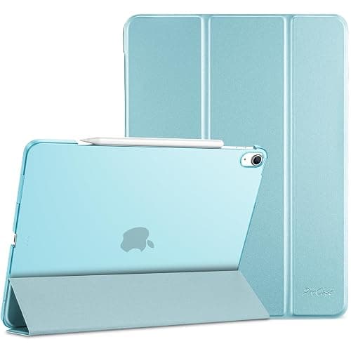 ProCase for iPad Air 13 Inch Case M4/M3/M2(2026/2025/2024), Slim Smart Cover iPad 13 Air M4 M3 M2 Case with Translucent Hard Shell Back, Supports Touch ID, Auto Wake/Sleep -Aqua - Image 1