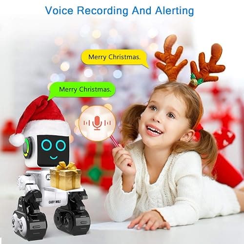 okk Robot Toy for Kids, Smart RC Robots for Kids with Touch and Sound Control Robotics Intelligent Programmable, Robot Toy with Walking Dancing Singing Talking Transfering Items for Boys Girls (White) thumbnail 2