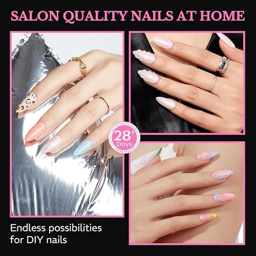 Medium Almond Nail Tips, 600pcs Soft Gel Nail Tips Pre Etched 15 Sizes | Half Matte Full Cover Acrylic Fake Nails, Clear Press On Nail Extensions for DIY Manicure at Home Nail Art thumbnail 7