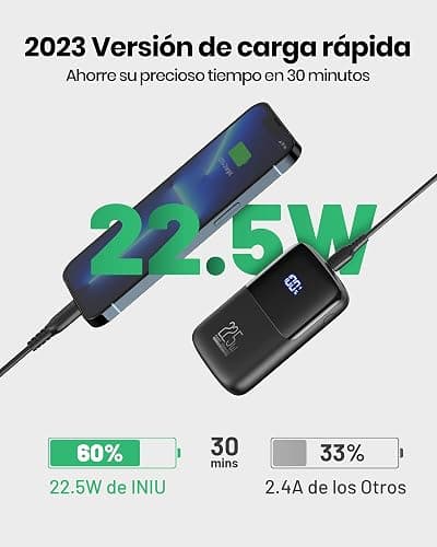 INIU Power Bank, 22.5W Fast Charging 10000mAh Battery Pack USB C Input&Output Portable Charger, PD3.0 QC4.0 Mini Portable Battery Bank USB C with Holder for iPhone 13 12 Pro Max Samsung S21 iPad Pro thumbnail 2