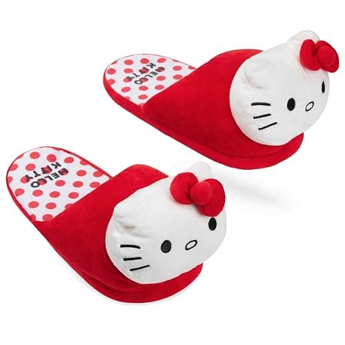 Hello Kitty Sanrio 3D Slippers for Girls, Teens, and Women, Anti-Slip Sole, Indoor House Shoes, Kawaii Cozy Gifts for Her - Image 1