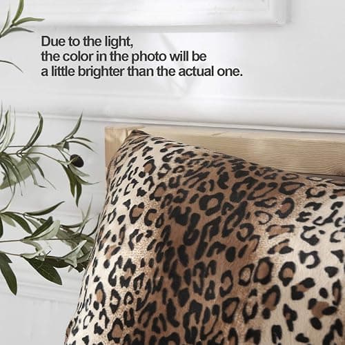 CARRIE HOME Cheetah Body Pillow Cover 20x54 Soft Plush Leopard Print Faux Fur Decorative Body Pillow Pillowcase for Home Couch Sofa (1 Pack, 20x54 inch) thumbnail 7