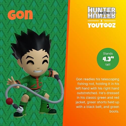 Youtooz Hunter x Hunter Gon Figure, 4.3" Inch Gon Freecss Anime Figure Hunter x Hunter Action Figure by Youtooz Hunter x Hunter Collection thumbnail 4