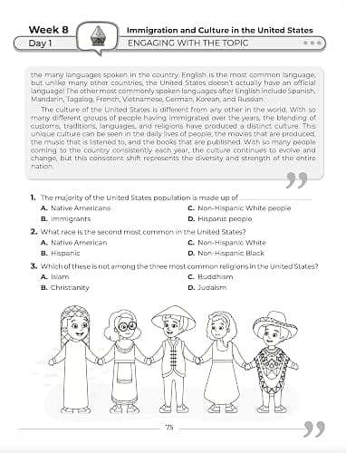 5th Grade Social Studies: Daily Practice Workbook | 20 Weeks of Fun Activities | History | Government | Geography | Economics | + Video Explanations for Each Question (Social Studies by ArgoPrep) thumbnail 9