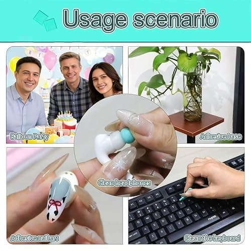 Feosky Adhesive Poster Sticky Tack Putty, Reusable and Removable Adhesive Putty, Mounting Putty for displaying Wall Paintings, Picture, Decoration, Crafts (Blue, Pack of 3) thumbnail 6