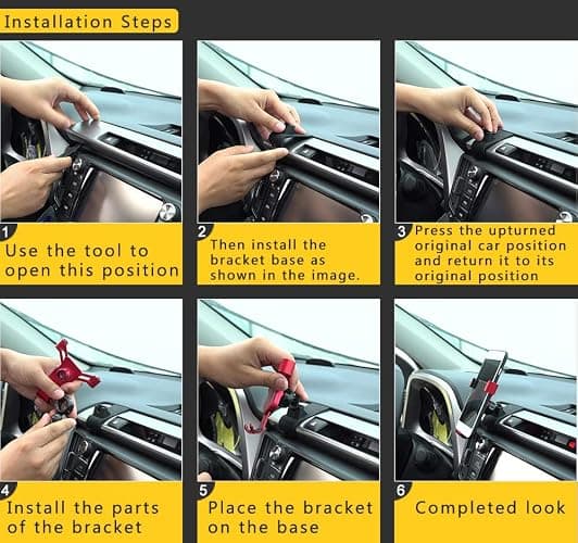 BeHave Autos Universal Car Phone Holder Fit for Toyota RAV4 2013 2014 2015 2016 2017 2018 Air Vent Phone Mount Adjustable, Car Phone Cradle Fit for iPhone Samsung 4-7 Inches Smartphone thumbnail 3