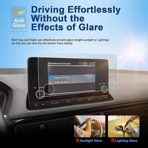 Coleya Anti-Glare Matte 2022-2026 Civic Screen Protector, for Honda Civic (LX/EX/EX-L/Sport/Sport Hybrid) 7-inch Touchscreen, 9H Tempered Glass 2025 Civic Sedan Accessories HD&Anti-Fingerprint 7" thumbnail 7