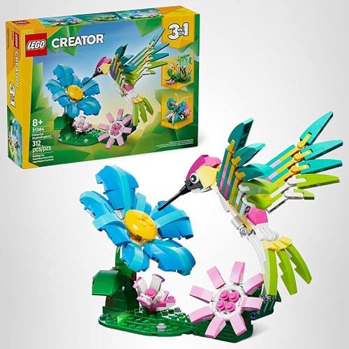 LEGO Creator 3 in1 Wild Animals: Colorful Hummingbird Building Toy for Girls, Boys, & Kids, Ages 8+ - Build a Bird, Butterfly, or Tropical Fish - Gift Idea for Birthdays - 31384 thumbnail 7