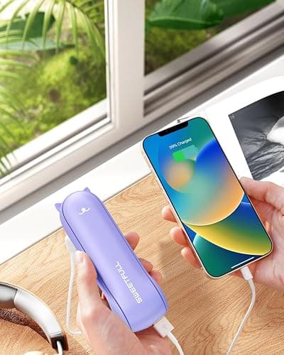 SWEETFULL Portable Misting Fan, Handheld Personal Mister, Rechargeable Mini Spray Water Mist, for Kids Women Travel, Outdoors, Hiking, Camping, Home Office (Purple) thumbnail 2