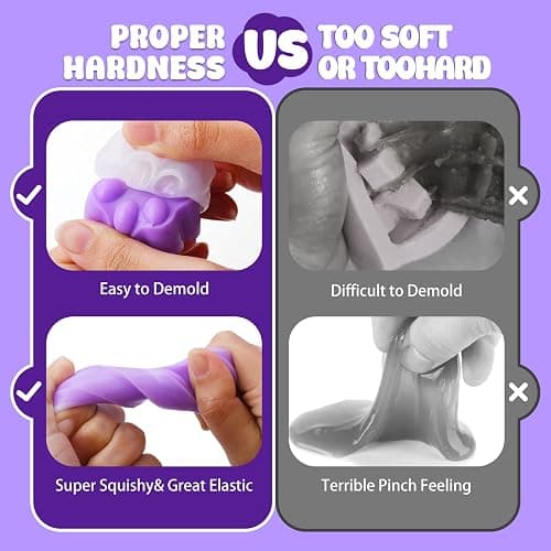 Liquid Silicone for Squishy Maker, 500g Rubber for Making Taba Squishy, Super Soft & Fast Cure Liquid Silicone, Perfect DIY Decompression Gift, Custom Cat Paws + Flocking thumbnail 5