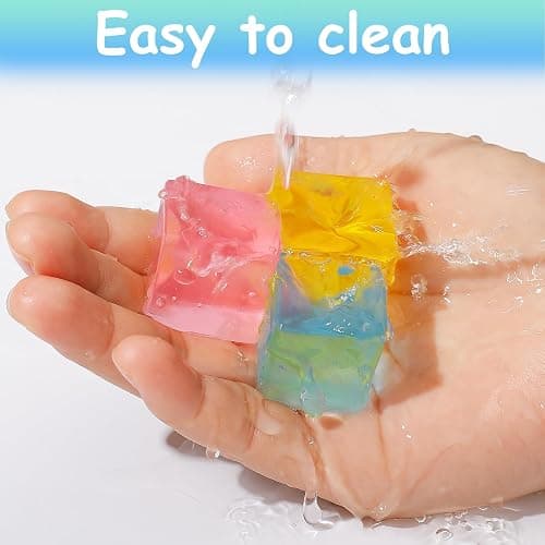 Ice Cube Sensory Toys 24 Pcs Squishy Fidget Stress Cube for Adults Kids Anxiety Stress Relief Hand Therapy Sensory Squishy Ball Classroom Prize Box Toys thumbnail 5