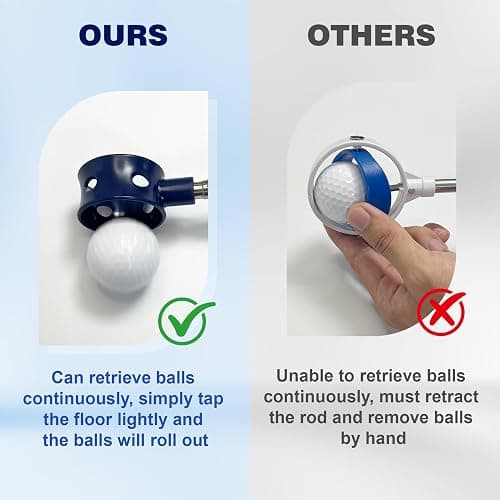 Josongslax Golf Ball Retriever Telescopic for Water, GolfBall Grabber Tool, Golf Accessories Gifts for Men, Women & Golfers, Golf Balls Picker with Stainless Steel Shaft&Non-Slip Rubber Grip thumbnail 5