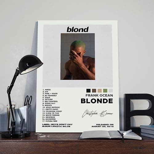 GAECFOH Frank Ocean Blonde Album Poster Canvas Poster Bedroom Decor Sports Landscape Office Room Decor Gift Unframe-style Unframe-style12x18inch(30x45cm) thumbnail 8