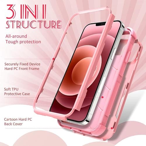 Plakill for iPhone 15 Plus/14 Plus Case - Cute Girly Girls Women Phone Cover Aesthetic Unique Design Teen Strawberry Heavy Duty Protective Shockproof Military Grade Funda for Apple 14 Plus/15 Plus thumbnail 4