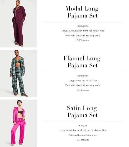 Victoria's Secret Modal Pajama Set, Long Sleeve Button Down Shirt and Pajama Pants, Sleepwear for Women (XS-XXL) thumbnail 7