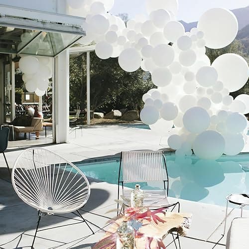 PartyWoo White Balloons 140 pcs Different Sizes of 18 12 10 5 Inch White Balloons Arch Kit Garland for Wedding Baby Shower Birthday Bridal Shower Graduation Engagement Party Decorations White-Y13 thumbnail 7