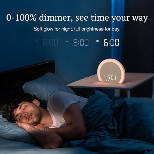 ANJANK Extra Loud Alarm Clock with Wireless Bed Shaker, Vibrating Dual Alarm with Light Wake Up for Heavy Sleepers & Hearing Impaired, 9-Color Night Light, 8 Sounds, 0-100% Dimmer, USB Charger thumbnail 9