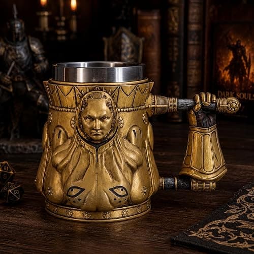 Nemesis Now Dark Souls Smough Tankard 15.5cm, Resin, Gold, Officially Licensed Dark Souls Merch, Dark Souls Trilogy Beer Mug, Stainless Steel Insert, Cast in The Finest Resin, Expertly Hand-Painted thumbnail 2