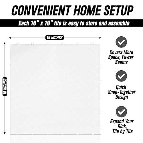 Better Hockey Extreme Dryland Flooring Tiles - Synthetic Ice Panels for Hockey, Professional Quality Training Aid for Shooting, Passing and Stickhandling thumbnail 6