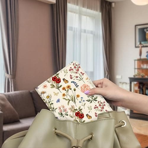 CoBak Case with Stand for Kindle Paperwhite 12th Gen 2024 Released (7") & Kindle Colorsoft Signature Edition - Durable PU Leather Cover with Auto Sleep Wake, Card Slot, Hand Strap Feature, Floralia thumbnail 7
