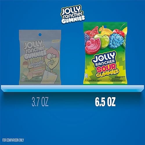 JOLLY RANCHER Sour Gummies Assorted Fruit Flavored Candy Bag, 6.5 oz - Sour Gummies - 6.5 Ounce (Pack of 1) thumbnail 7