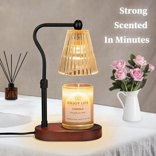 seenlast Candle Warmer Lamp with Timer Dimmer Adjustable Height,Mothers Day Gifts,Electric Wax Warmer Vintage Home Decor for Scented Jar Candles,Birthday Gifts for Women thumbnail 3