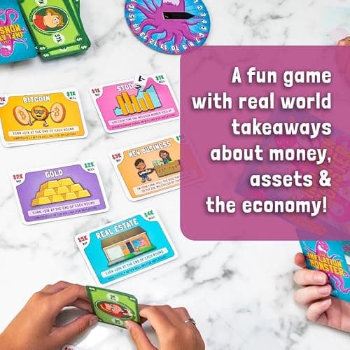 ANGEL STUDIOS Inflation Monster Card Game | Educational Card Game for Kids Ages 8+ | Family Board-Game | Learn Money, Math, Investing, & Inflation | 2-4 Players | Tuttle Twins thumbnail 4