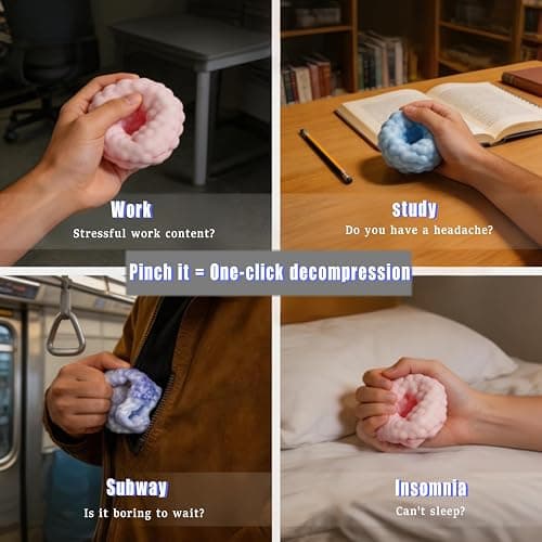 Crunchy Squishy Stress Ball & Crunchy Stress Ball, ASMR Toy for Kids Adults | Crunchy Squishy Stress Ball ASMR Smoothie Squeeze Toy Soft Fidget Ball For Quick Anxiety Relief Kids & Adults Party Favors thumbnail 3