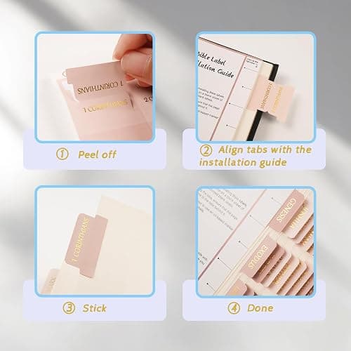 Lumintutu Laminated Bible Tabs, Gold Foil Large Print Lettering, 90 Tabs Bible Study Journaling Supplies, Christian Gift for Women and Men, She Reads Truth Bible (Pink) thumbnail 2