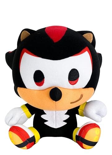 Great Eastern Entertainment Sonic The Hedgehog - SD Shadow The Hedgehog Sitting Plush 7" H - Image 1