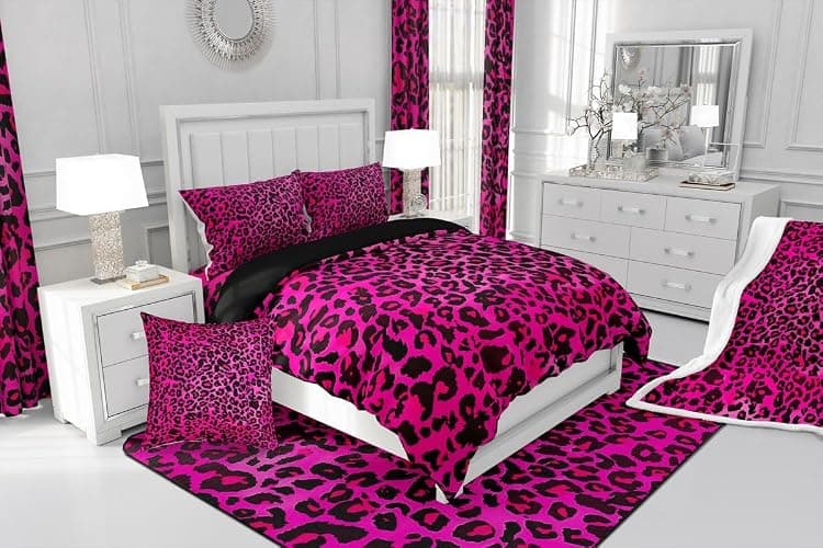 jejeloiu Kids Hot Pink Leopard Throw Pillow Covers Set of 2 20 x 20-Inch Animal Print Decor Pillowcase for Boys Girls Teens Cheetah Cushion Case Women Men Safari Bedroom Decor thumbnail 6