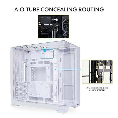 Lian Li O11Vision Compact White-Steel-Tempered Glass ATX Mid Tower Computer Case-Back Connect Support-O11VPW thumbnail 6