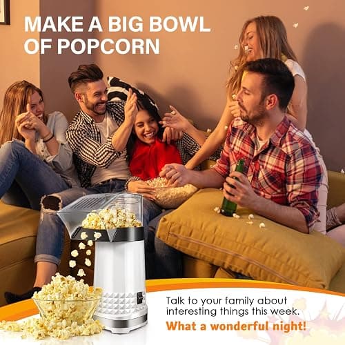 Oil-Free Popcorn Machine – Quick Popcorn in 2-3 Minutes, 4.5 Quart thumbnail 7