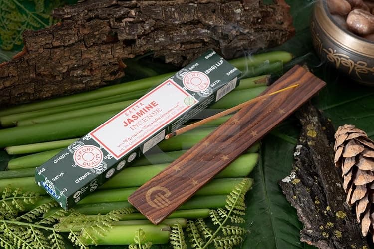 Original Satya Jasmine Incense Sticks Gift Pack of 3X 15G for Aromatherapy, Spa, Yoga, Weddings, Meditation, Healing, Positivity and Relaxation by Greensense thumbnail 4
