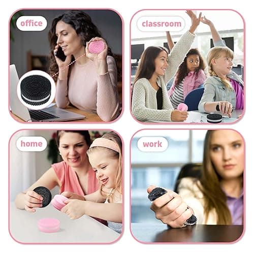 Gytera Sticky Cookie Squishies Fidget Toys Adults, Squeeze Toys Sensory Toys for Kids with Autism, Stress Balls for Adults Fidgets Birthday Gifts Party Favors for Kids(2 Pack Pink Black) thumbnail 5