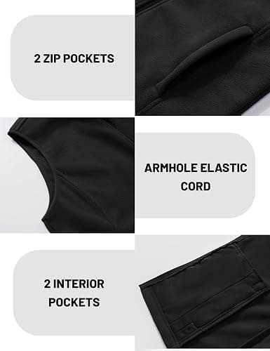 MAGCOMSEN Women's Fleece Vest Outerwear Sleeveless Lightweight Zip Jackets Warm Soft Vests with Zipper Pockets thumbnail 6
