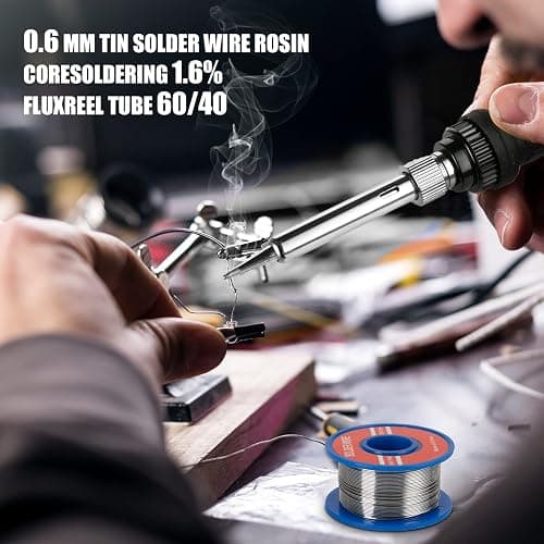 Soldering Iron Kit, 60W Soldering Iron with 5pc Interchangeable Tips, 10-in-1 Adjustable Temperature Solder Welding Tools, Fast Heating, Electronic Repair, 110V thumbnail 3