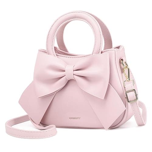Small Purses for Women Crossbody Bag, Vegan Leather Crossbody Purses and Handbags with Top Carry Handle and Cute Bow Knot - Image 1