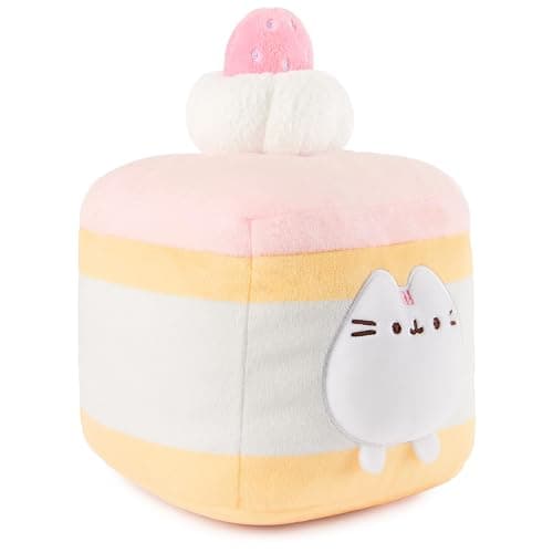 GUND Pusheen Strawberry Sponge Cake Plush, Squishy Toy, Collectible Plush Toy, Dessert Plush, Cat Stuffed Animal for Ages 8 and Up, Pink, 6” thumbnail 2