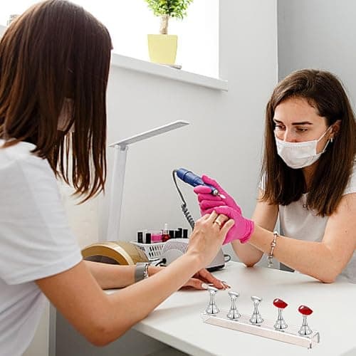 2 Stück Nail Stand,Nagel Halter,Nagel Übungsständer,Nail Holder,Nagelständer Halter,Nagel-Stander,Mit Acrylbasis,Hergestellt Aus Metall,Geeignet Für Nagelstudio,Heimgebrauch thumbnail 4