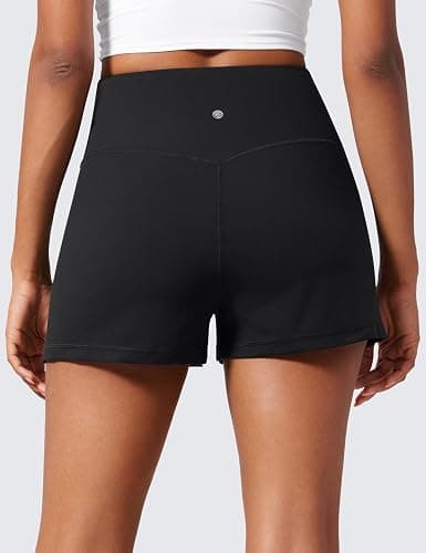 CRZ YOGA Butterlift Linerless Shorts for Women 3" - High Waisted Comfy Yoga Casual Lounge Workout with Pockets thumbnail 2