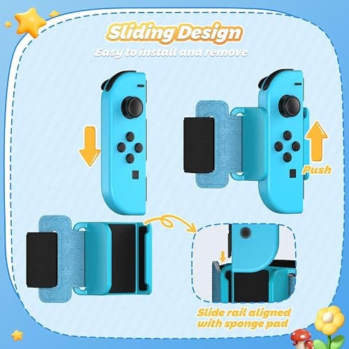 4 Pack Wrist Bands for Nintendo Switch Just-Dance 2026 2025 2024 2023 and for Zumba Burn It Up for Joy-Con, Adjustable Elastic Straps Switch Dance for Switch/OLED Joypad Controller for Adult and Kids thumbnail 6