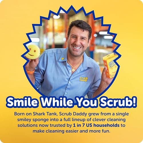 Scrub Daddy Scrub Mommy Sponges - Dish Scrubber + Non-Scratch Cleaning Sponges Kitchen, Bathroom + Multi-Surface Safe - Dual-Sided Dish Sponges for Scrubbing - Online Exclusive (3 Count) thumbnail 9