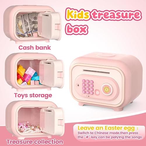 Piggy Bank for Kids, Piggy Bank Girls & Boys Toys for 5 6 7 8 9 10 11 12 Year Old Girl Birthday Gifts, Electronic ATM Money Saving Box Cash Coin Can, Christmas Gifts for Kids Age 6-8 8-12 Girl Boy thumbnail 7