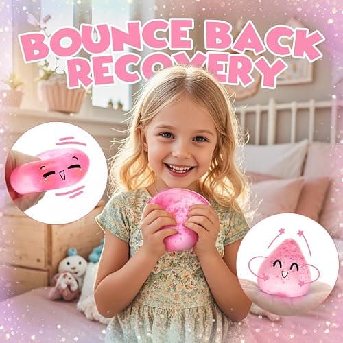 Aooess Fidget Toys Stress Cube for All Ages: Cube Squishies Anxiety Stress Relief, Ice Squishy Drop Malt Sugar Balls, Soft Sensory Calming Toys for Kids, Teens and Adults Party Favors, Pink thumbnail 7
