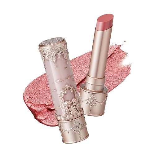 Flower Knows Little Angel Matte Lipstick,Super Soft & Ultra Silky Lip Mud Stick,Long Lasting & Moisturizing Vegan Lip Makeup for Girls&Women,Velvety Pink Finish(C04 Cupid) - Image 1