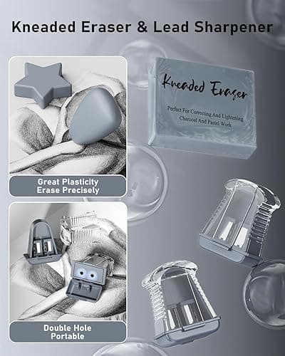 Four Candies 25PCS Art Mechanical Pencil Set with Case, 3PCS Metal Lead Pencil 0.5, 0.7, 0.9 mm & 3PCS 2mm Holder (HB 2H 2B 4B Color) with 432PCS HB Leads Christmas Gifts for Teen Artist Drawing thumbnail 5