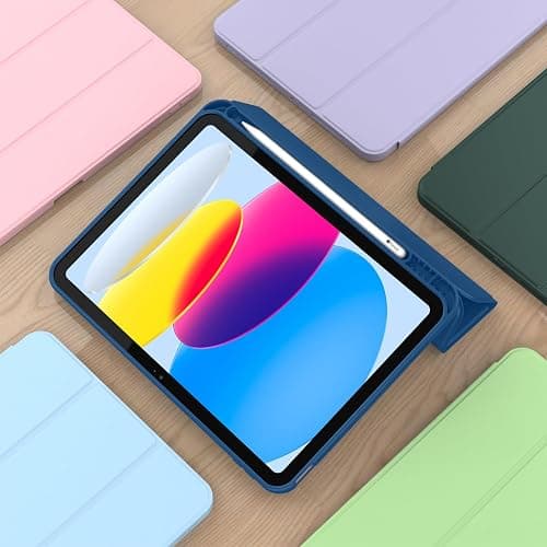ToaPoia Case for iPad (A16) 11 Inch 2025/iPad 10th Generation 10.9 Inch 2022, Slim Trifold Stand Protective Cover with Pencil Holder and Soft TPU Back,Support Auto Sleep/Wake (Navy Blue) thumbnail 6