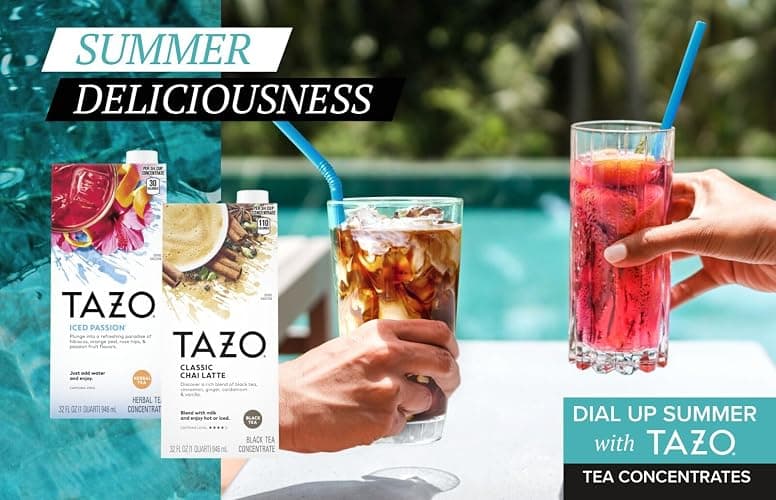 TAZO Passion Concentrate - 946 mL (Pack of 1), At Home Café Experience, Refreshing Hibiscus and Passionfruit Flavors, Naturally Caffeine-Free, Enjoy Hot or Iced thumbnail 8